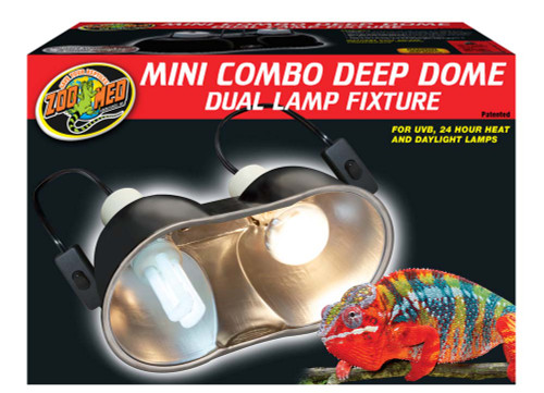 Zoo Med Mini Combo Deep Dome Lamp Fixture Black