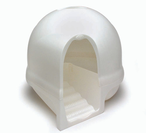 Booda Dome Cleanstep Cat Litter Box Pearl White LG
