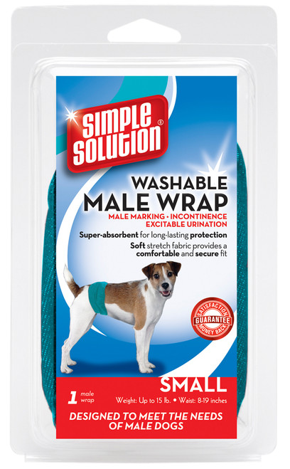 Simple Solution Washable Male Wrap Blue SM