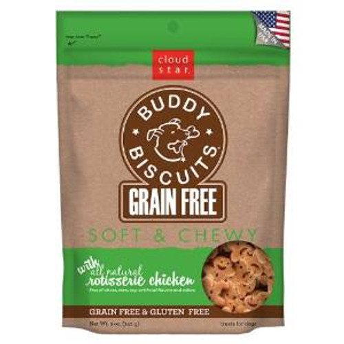 Cloud Star Grain Free Soft & Chewy Buddy Biscuits Treat Rotisserie Chicken 5oz {L+1x} 938045 693804282309