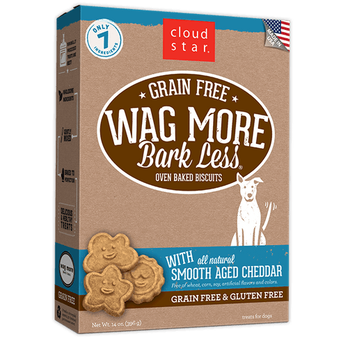 Wag More Bark Less Grain Free Oven Baked Treats with Smooth Aged Cheddar 14Z {L+1x} 938127 693804782007