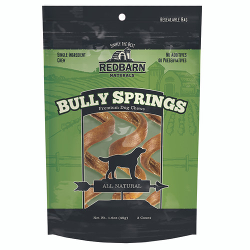 Redbarn Bully Springs Dog Treat 3pk 6in