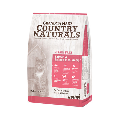 Grandma Mae's Country Naturals Grain Free Dry Cat Food Salmon 3lb