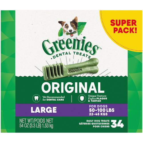 Greenies Dog Dental Treats Original 54oz 34ct Large