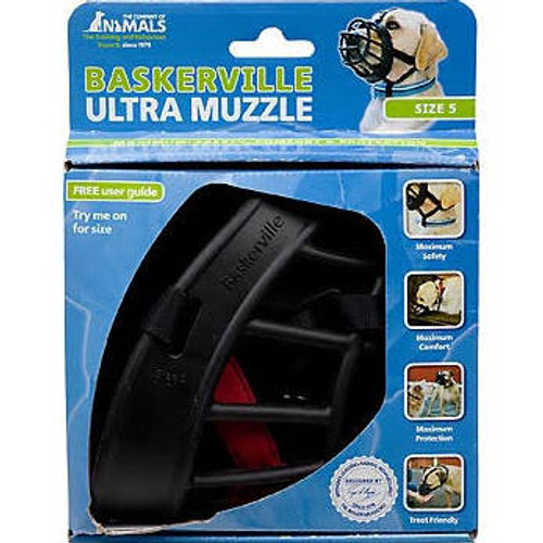 The Company Of Animals Baskerville Ultra Muzzle For Dogs-dogs 80-150 Lbs (size 6)-{L+x} 886284616201