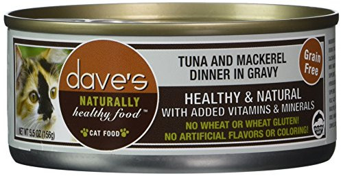 Dave's Pet Food Cat Tuna & Mackeral Wgravy 5.5oz {L+x} C=24 685038112880