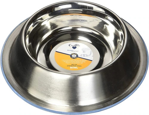OurPets Premium Stainless Steel Non-Tip Dog Bowl SM