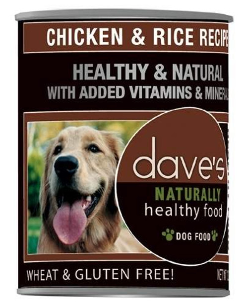Dave's Naturally Healthy Chicken & Rice  Dinner Is A Premium Dog Food.  This Dog Food Has Added Vitamins And Minerals With No Wheat, Gluten, Artificial Flavors Or Colors.
