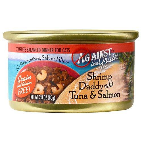 Against The Grain Shrimp Daddy With Tuna And Salmon Canned Cat Food-2.8-oz, Case Of 24-{L+1} 10077627820097