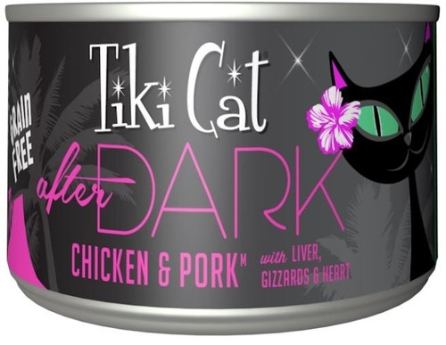 Tiki Cat After Dark Grain Free Chicken And Pork Canned Cat Food-5.5-oz, Case Of 8-{L+1} 693804112354