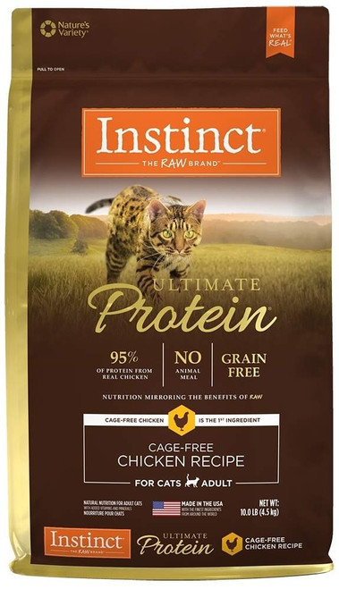 Nature's Variety Instinct Ultimate Protein Adult Grain Free Cage Free Chicken Recipe Natural Dry Cat Food 4/ 4 lb-{L+1} 769949658511