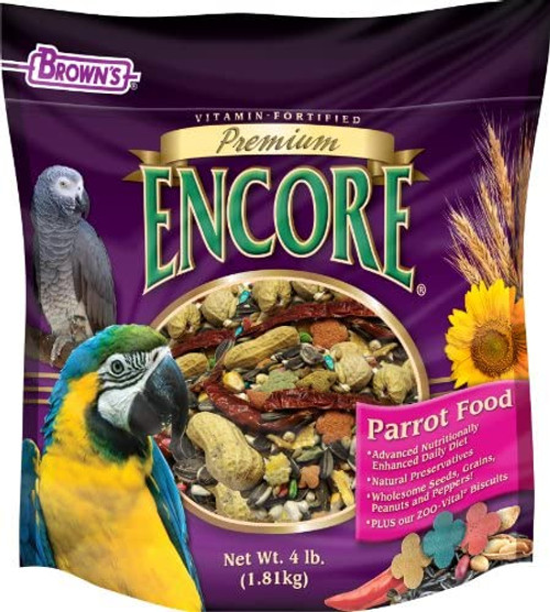 F.M. Brown's Encore Premium Parrot Food 4 Lb C=6 {L-1}423626 042934511566