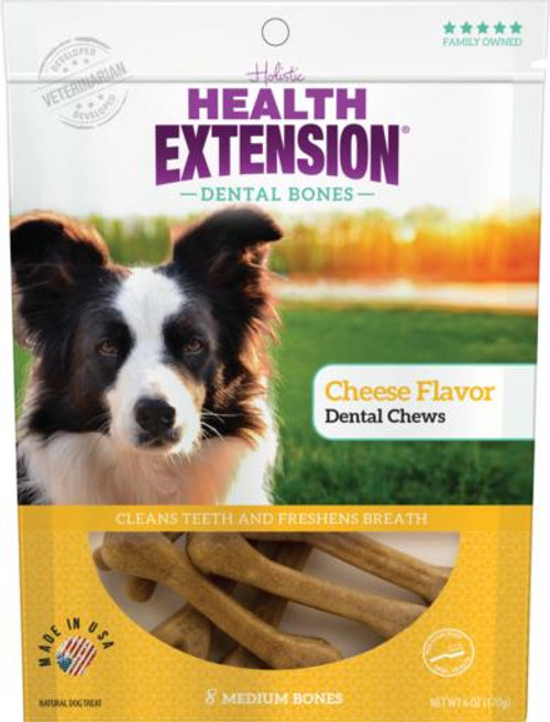 Health Extension Medium Cheese Dental Chews 8pk *REPL 587074
