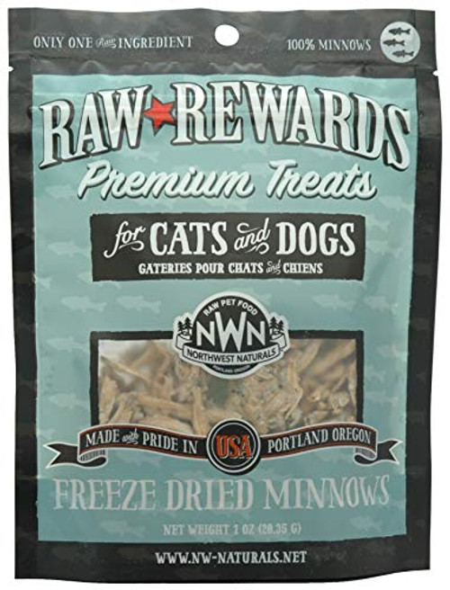 Northwest Naturals Dogs and Cats Freeze Dried Minnow Treats 1oz{L+x} 087316386165