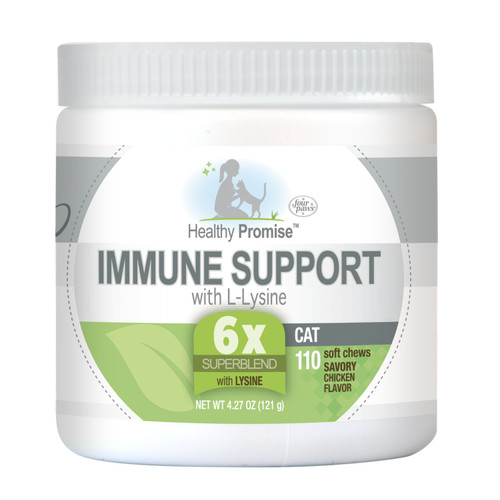 Four Paws Healthy Promise Immune Support with L-Lysine Chews for Cats Immunity 110 Count