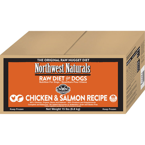 Northwest Naturals Dog Frozen Nuggets Chicken & Salmon Bulk 15lb 087316386530