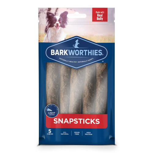 Barkworthies Dog Snap Sticks Grain Free Small 5 Pack 840139120435