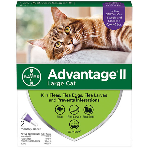 Advantage Ii Cat Large Cat 9lb 2 Pack 724089682512
