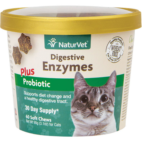 Naturvet Cat Digestive Enzymes Chew 60ct
