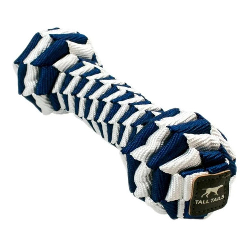 Tall Tails Dog Braided Bone Navy 9 Inches 022266172840