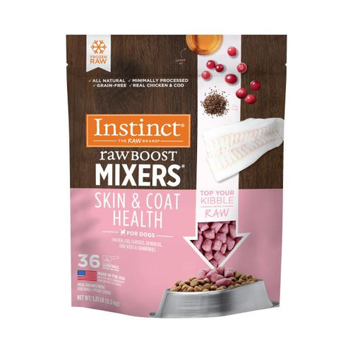 Instinct Frozen Raw Boost Mixers GF Skin & Coat Health Dog Food Topper 1.25 lb SD-5 769949632016