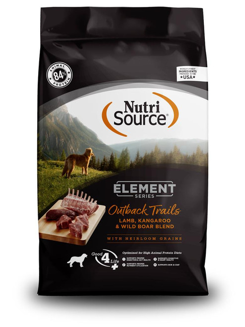 NutriSource Elements Series Outback Trails Blend Dog Food 24 lb 073893300007