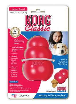 Kong Classic Red Dog Chew Toy with Treat Hole