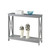 Grey Wood Console Sofa Table with Bottom Storage Shelf