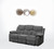 82" Gray Chenille Reclining Sofa With Black Legs