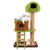 Cute Cat Tree for Indoor Cats with Mushroom-shaped Nest Condo and Climbing Ladder-Green - Color: Gr