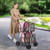 4-in-1 Double Pet Stroller with Detachable Carrier and Travel Carriage-Pink - Color: Pink