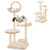 4-in-1 Large Wooden Cat Tower with Space Capsule Nest for Indoor Cats