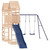 Outdoor Playset Natural Pine Solid Pine Wood Large