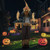 7 FT Halloween Decoration Animated Standing Scary Scarecrow with Light-up Eyes for Hunted Houses