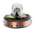 MegaChef Round Triple 1.5 Quart Slow Cooker and Buffet Server in Brushed Copper and Black Finish wi