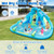 Inflatable Water Slide with Dual Slides and Large Splash Pool and Carry Bag (with 584W Blower) - Co