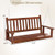 2-Person Wooden Outdoor Porch Swing with 500 lbs Weight Capacity-Brown