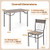 5-Piece Dining Table Set for 4 with Kitchen Table and 4 Dining Chairs-Gray - Color: Gray
