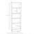 White 72-inch High Bookcase with Soft Arches and 5 Shelves