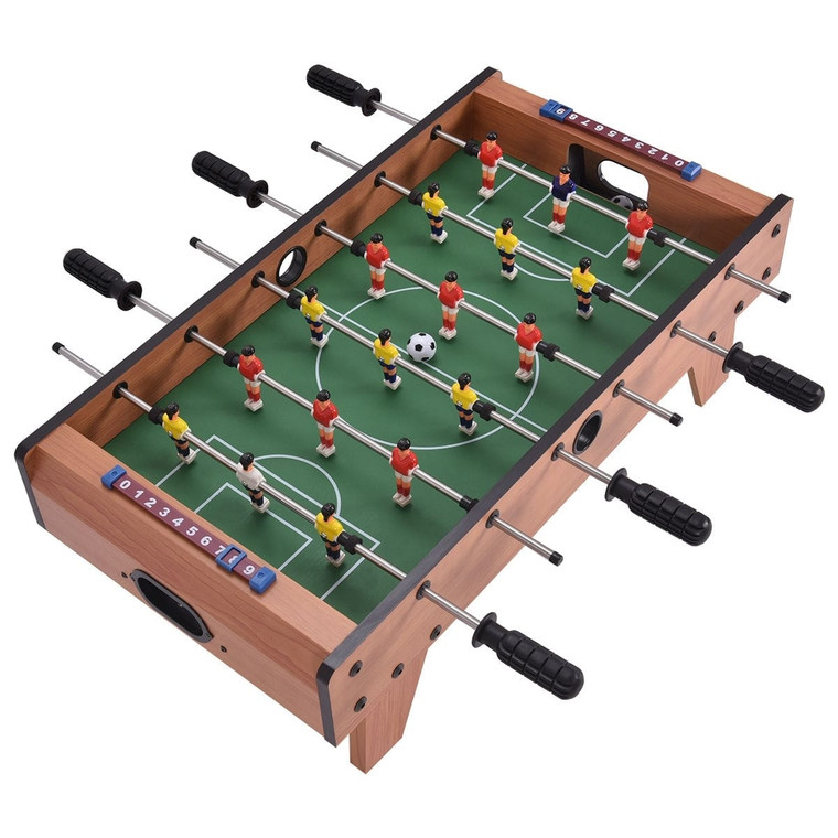 27 Inch Indoor Competition Game Foosball Table with Legs - Color: Brown
