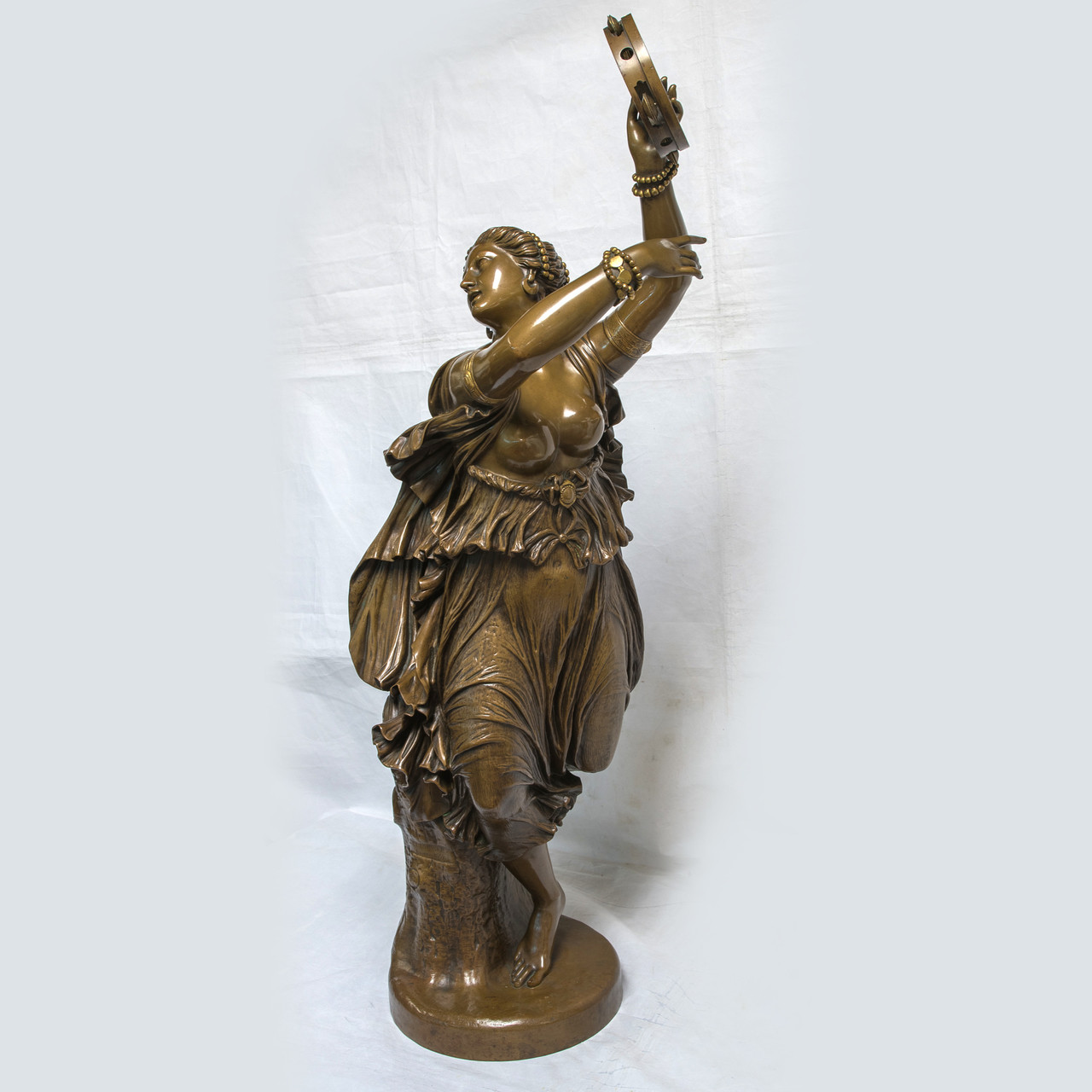 A Finely Casted Patinated Bronze Sculpture of a Dancer Zingara by