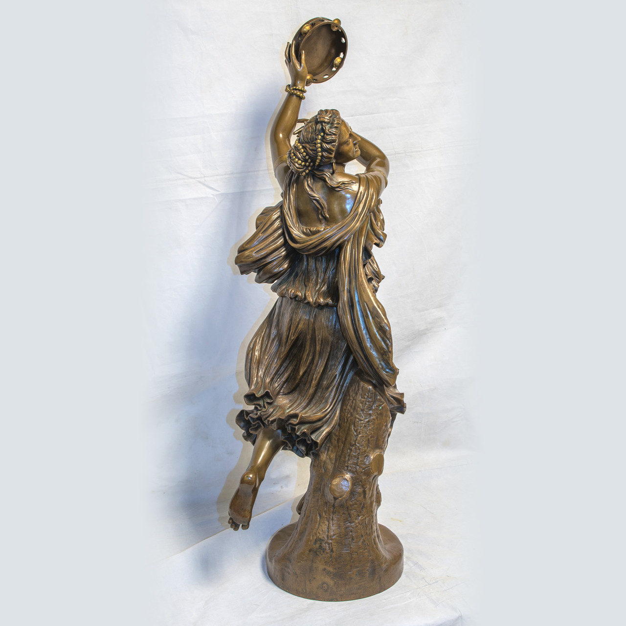 A Finely Casted Patinated Bronze Sculpture of a Dancer Zingara by