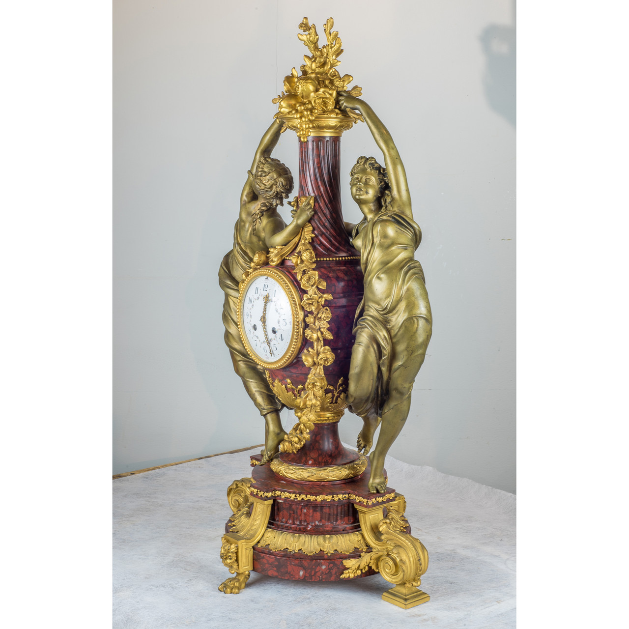 A Monumental and Very Fine Japy Frères Figural Mantel Clock - F&P