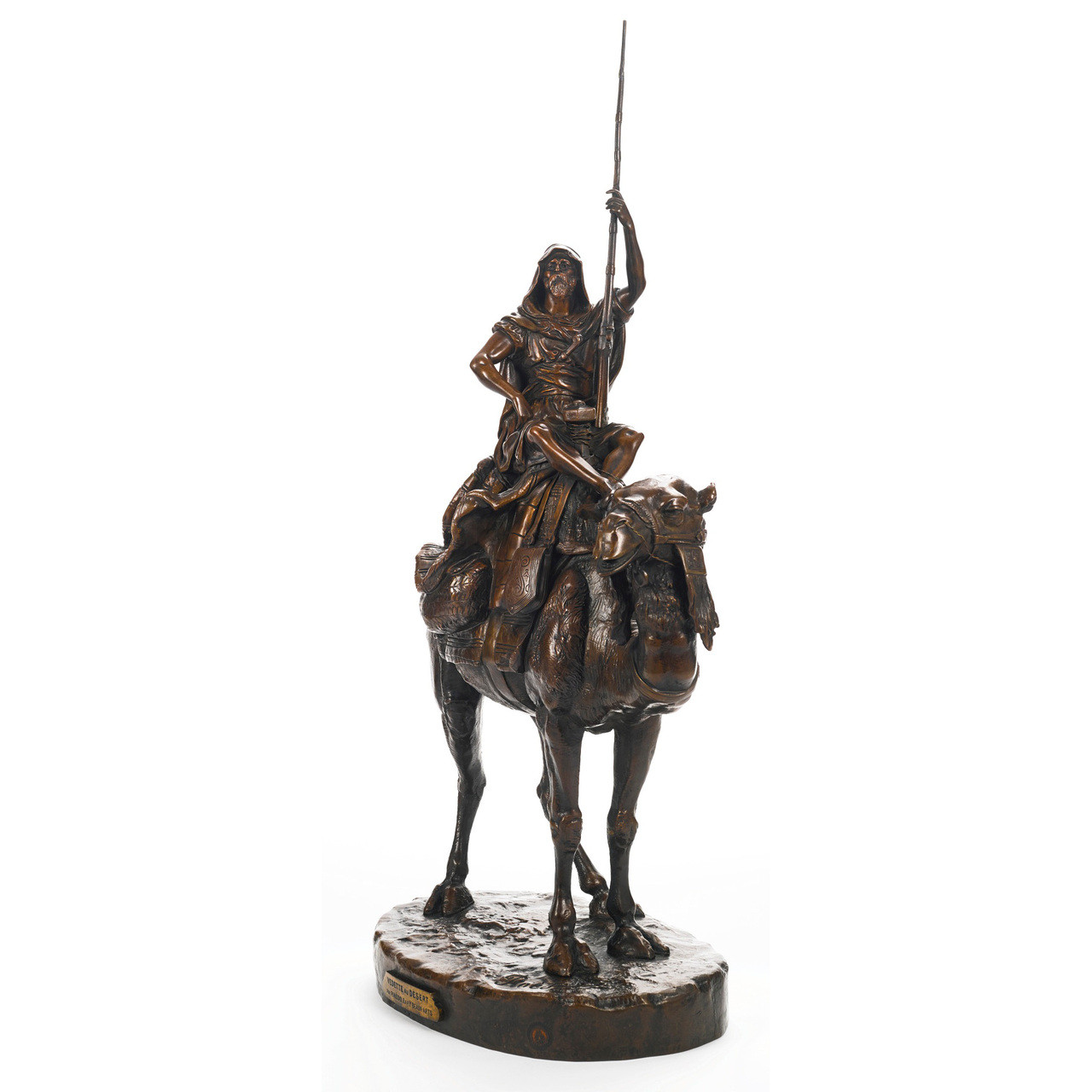 Antique French Patinated Bronze Sculpture depicting an Arab