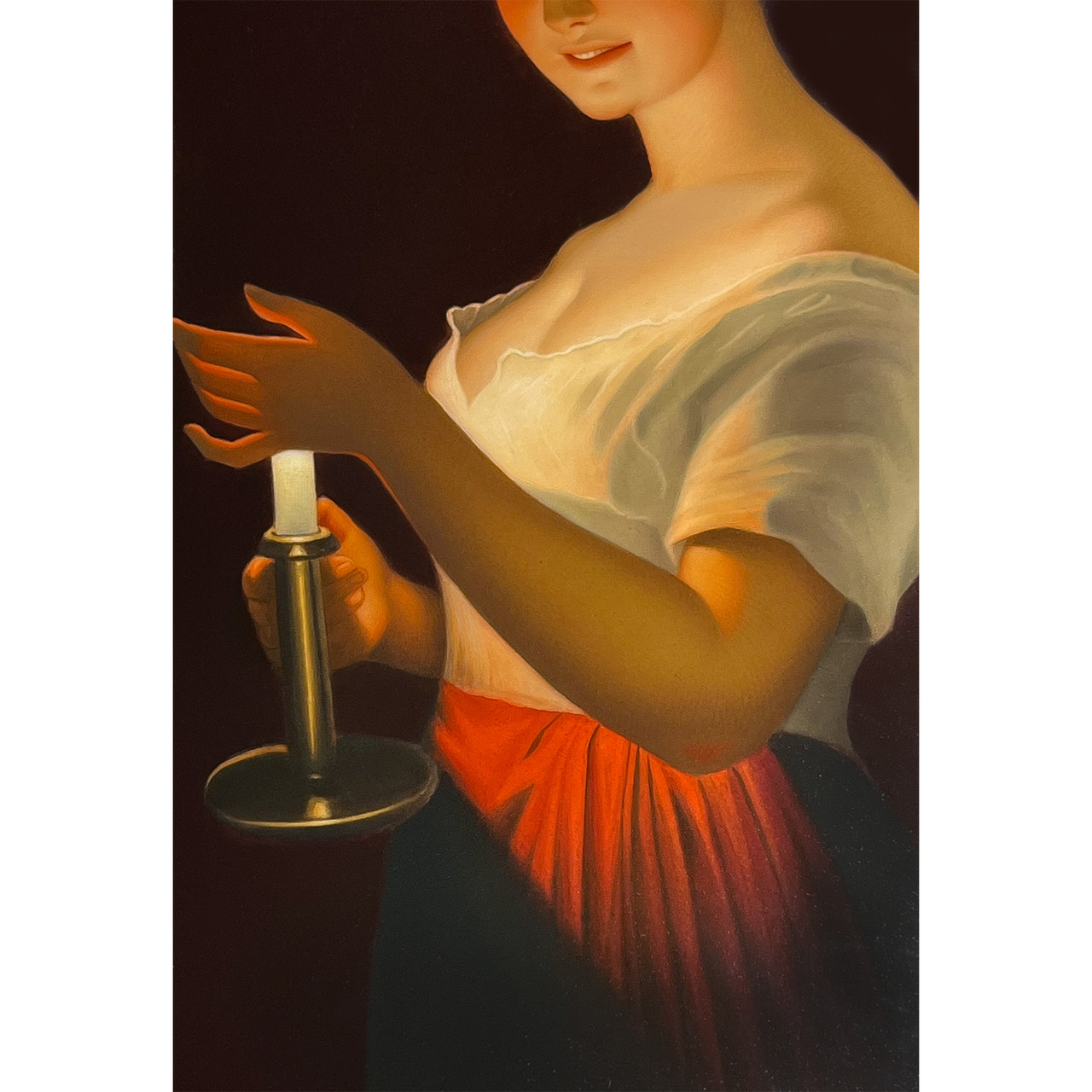 Goodnight KPM Porcelain Plaque with Candle Lit Beauty - F&P Associates