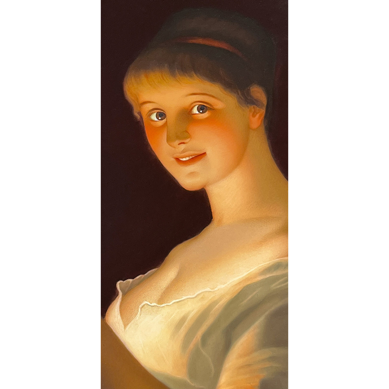 Goodnight KPM Porcelain Plaque with Candle Lit Beauty - F&P Associates