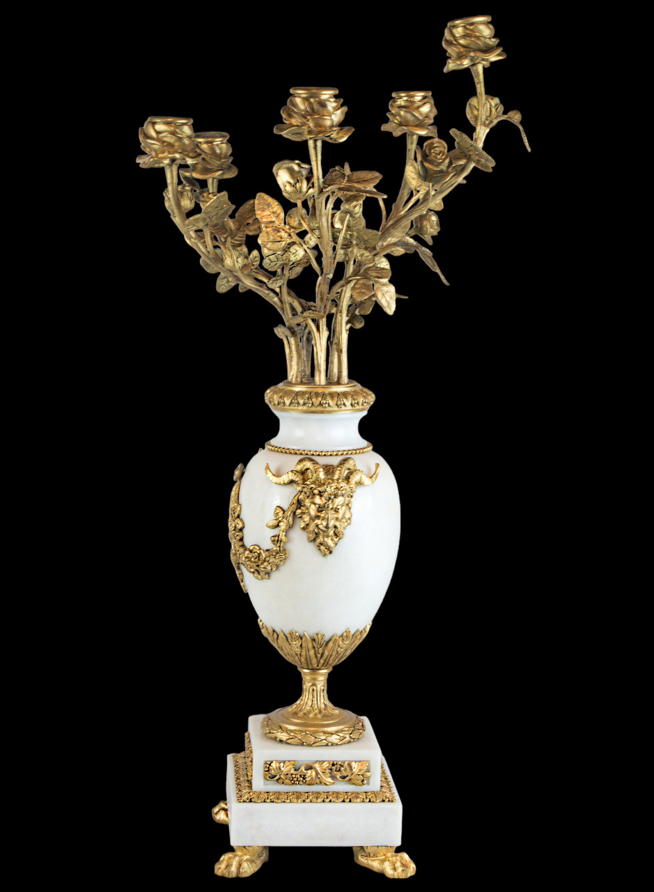 【希少品】イタリア製 置き時計 オルモルブロンズ磁器装飾 飾り台2個セット 元祖食品サンプル屋「Replica Food Clock グレープフルーツ」