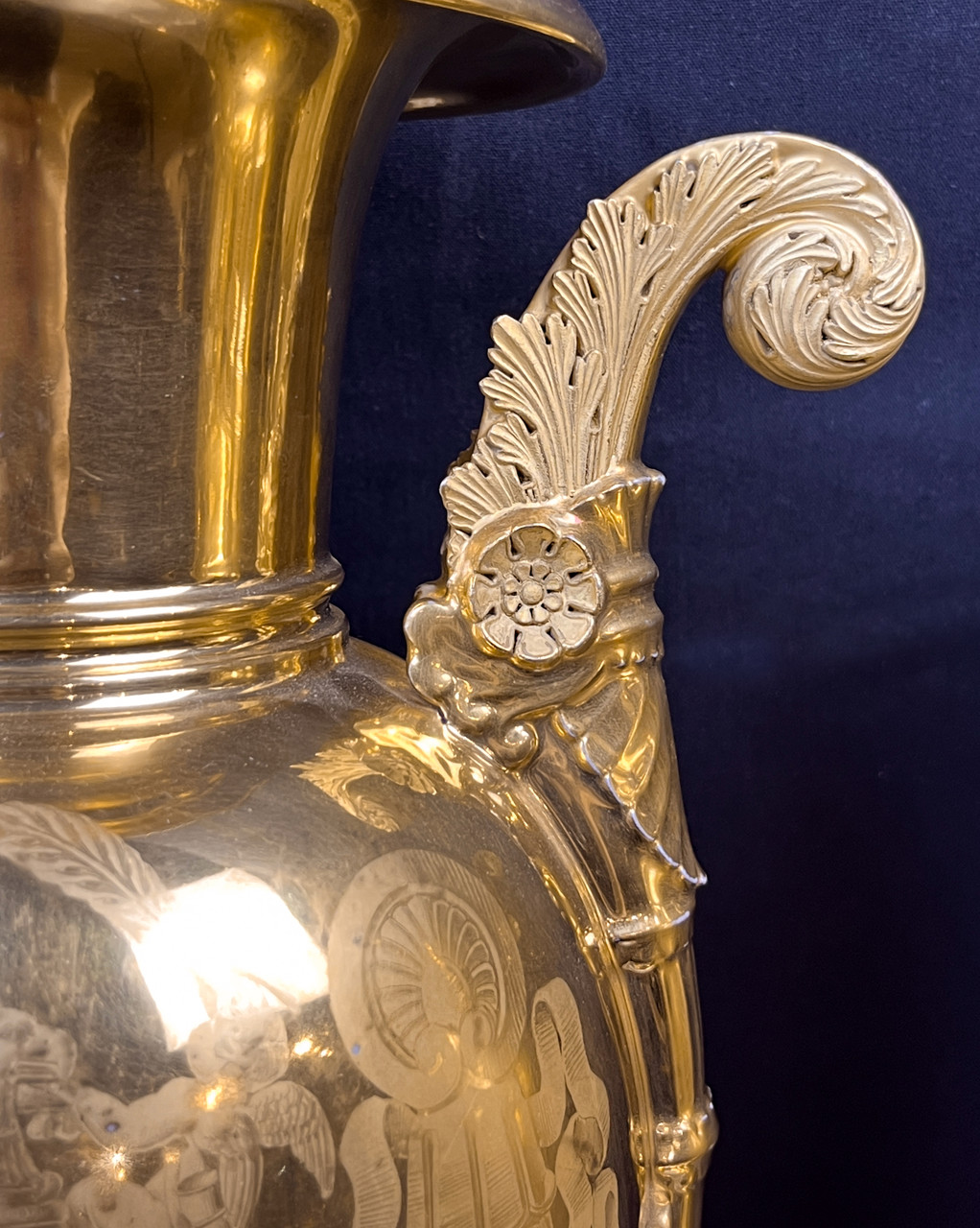 Pair of Paris Darte Freres Porcelain Portrait Vases with Gold