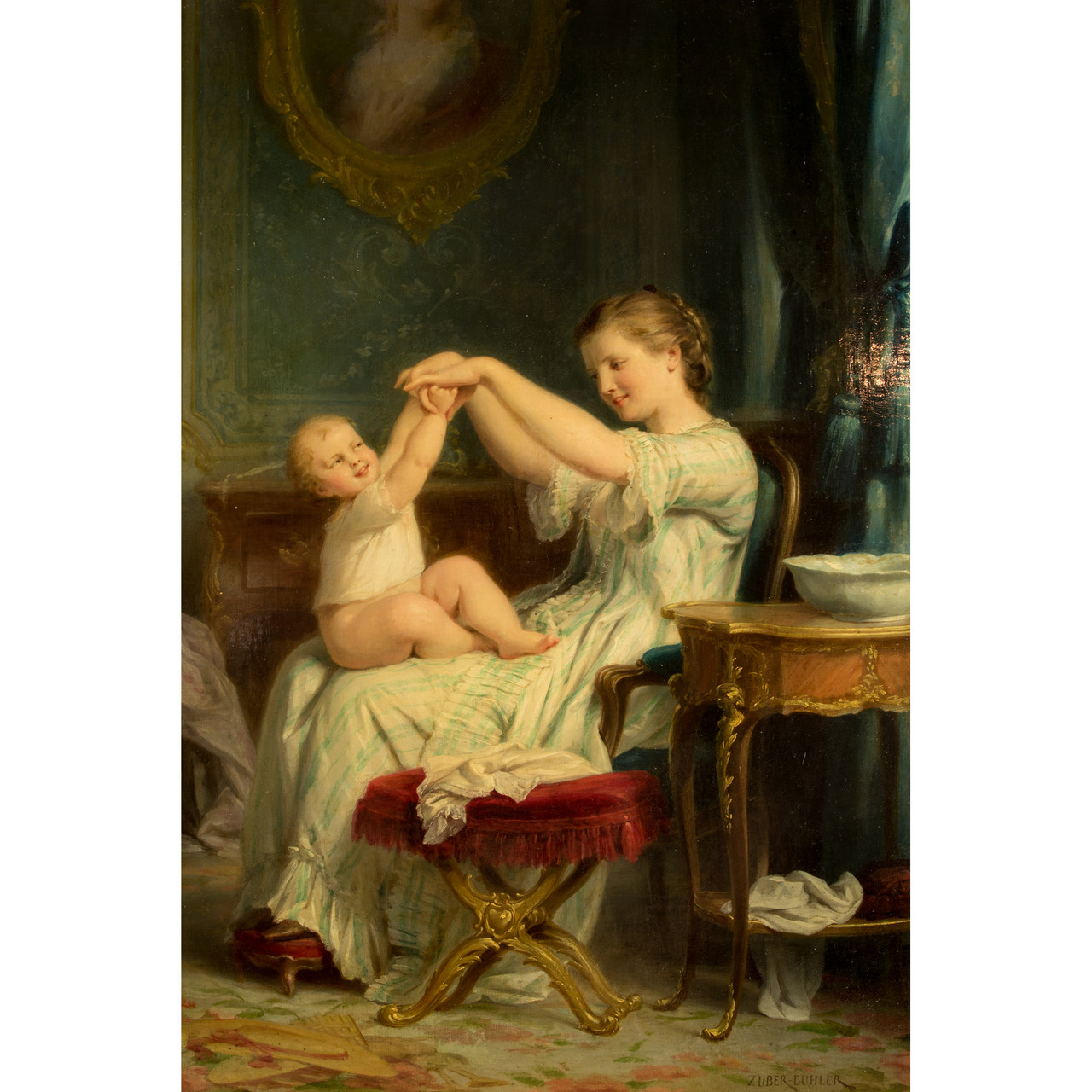 Important pair of beautiful oil paintings by Fritz Zuber-Buhler