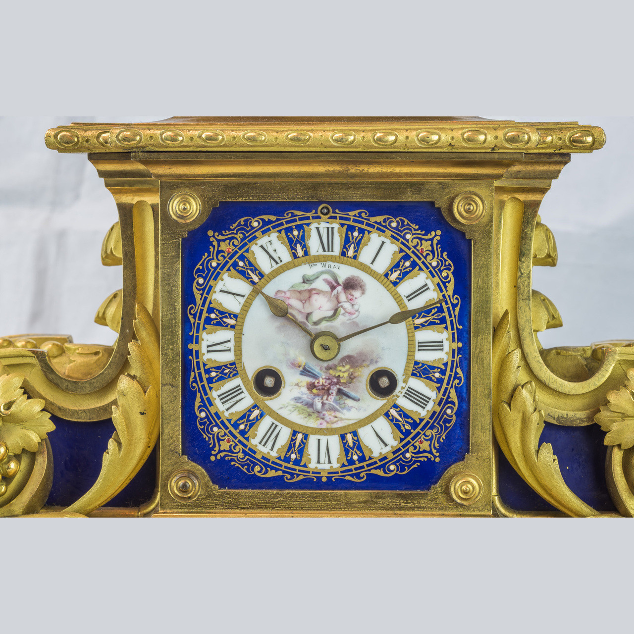 Antique French Sèvres Gilt Bronze Porcelain Cobalt-Blue Mantel
